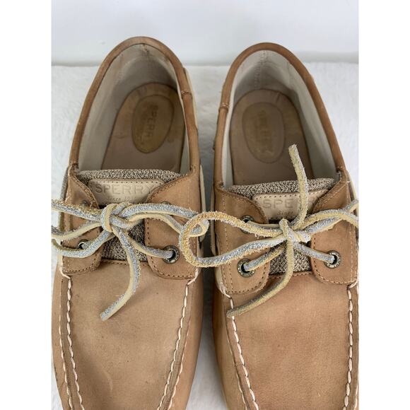 Sperry Angelfish Boat Shoes Women’s Size 10 Tan Leather STS 95588 - Picture 7 of 8